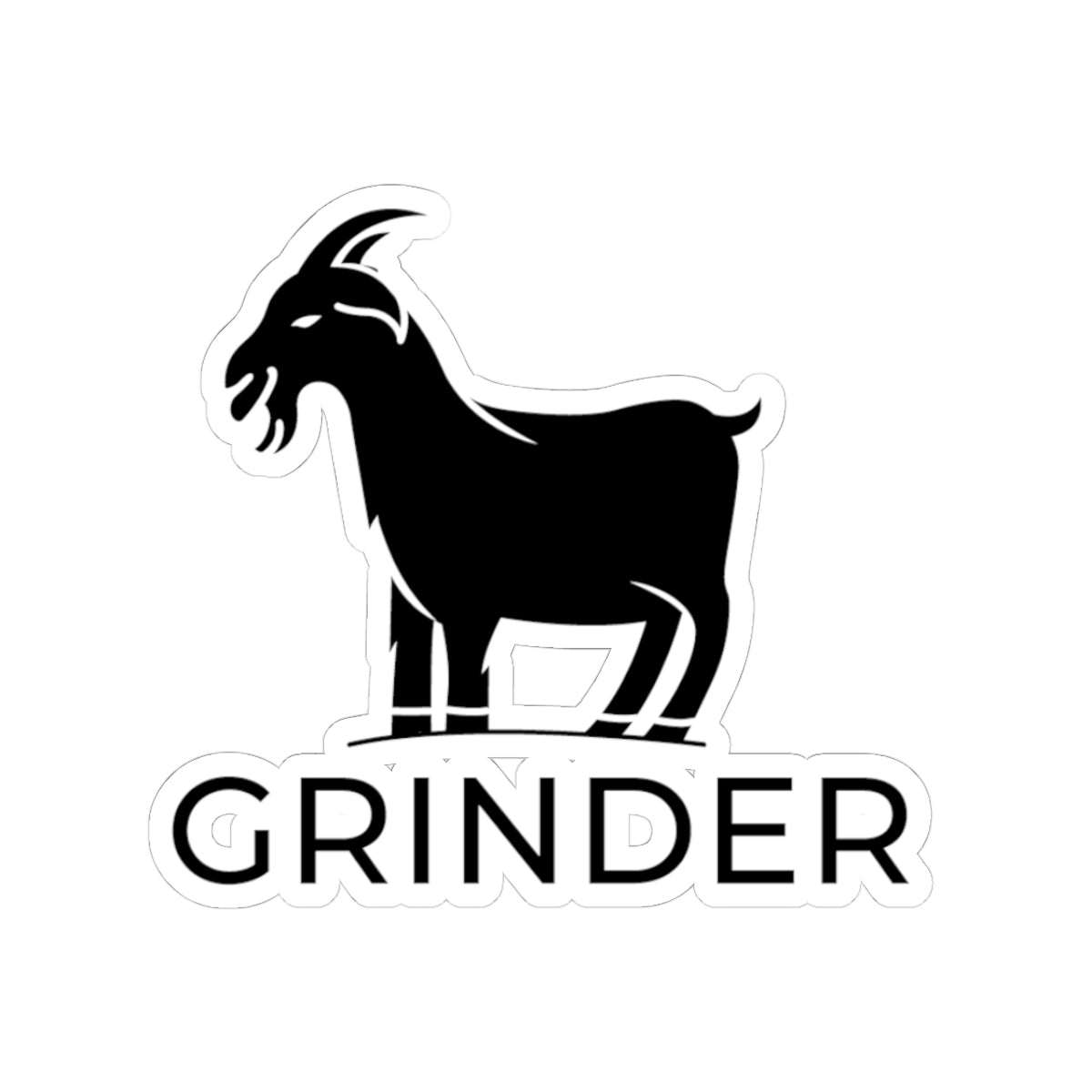 Goat Grinder Kiss-Cut Stickers | Unique Laptop Art, Gift for Goat Lovers, Custom Decals, Fun Laptop Stickers, Animal Stickers