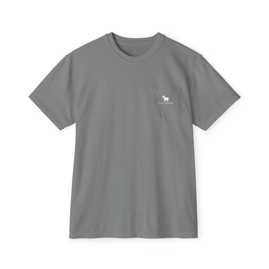 Cozy Goat Grinder Unisex Pocket T-Shirt - Casual Gray