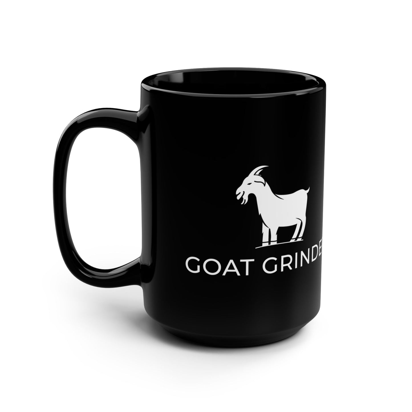 GOAT Grinder Black Mug - 15oz Coffee Cup for Cannabis Lovers