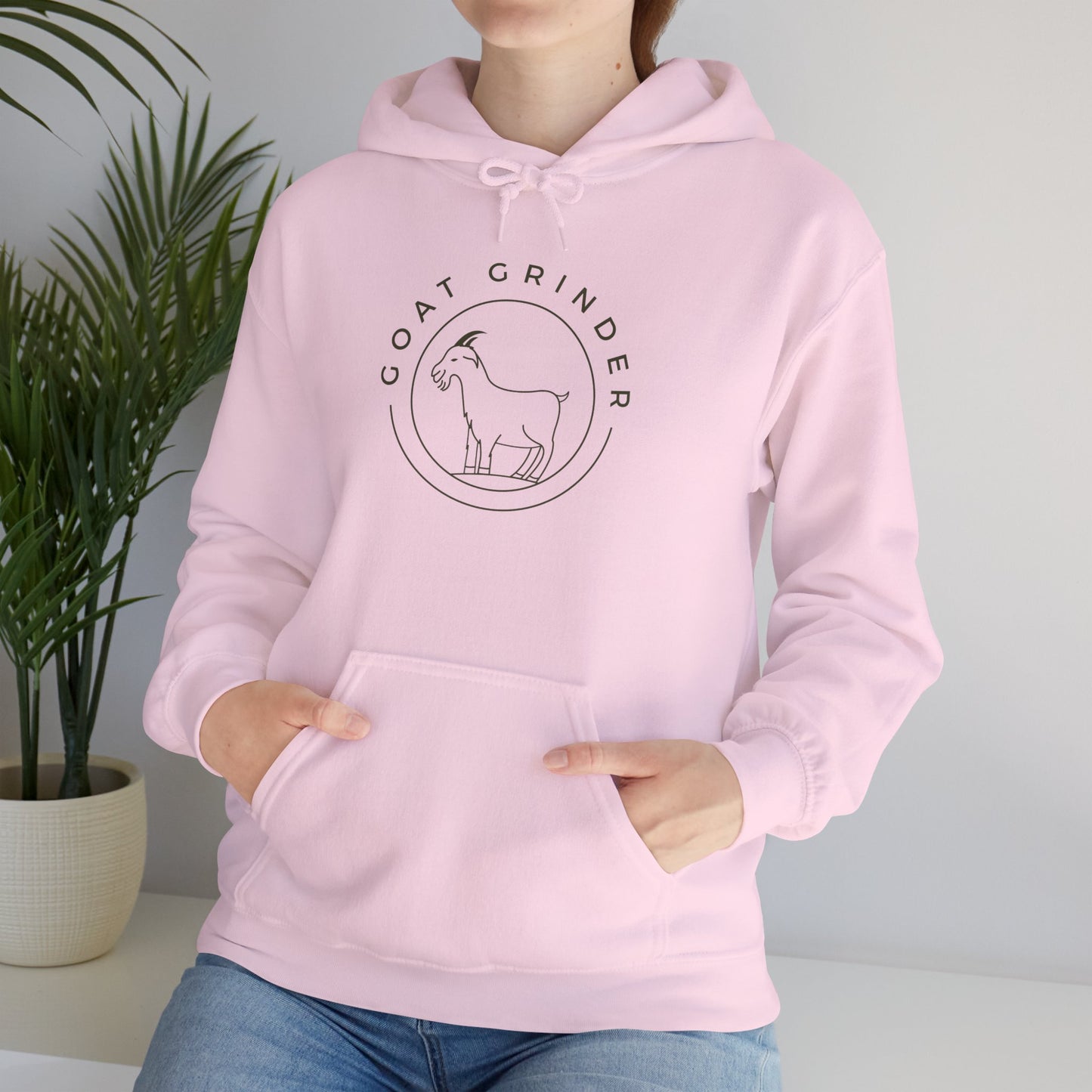 Goat Grinder Hoodie — Minimal Goat Logo Pullover