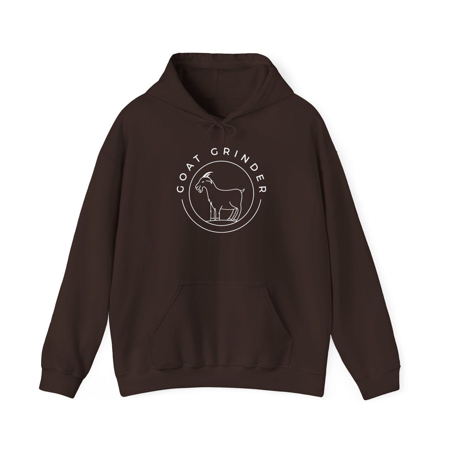 Goat Grinder Hoodie — Minimal Goat Logo Pullover