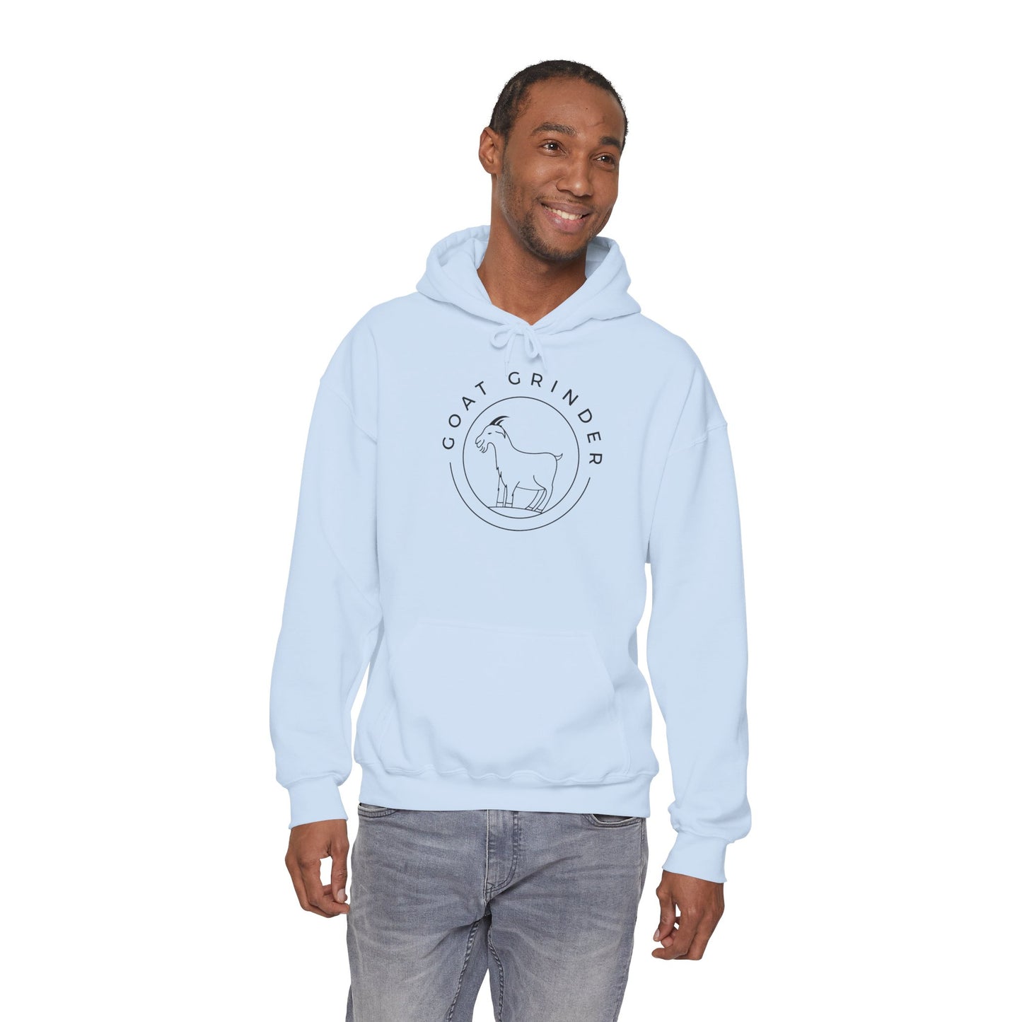 Goat Grinder Hoodie — Minimal Goat Logo Pullover