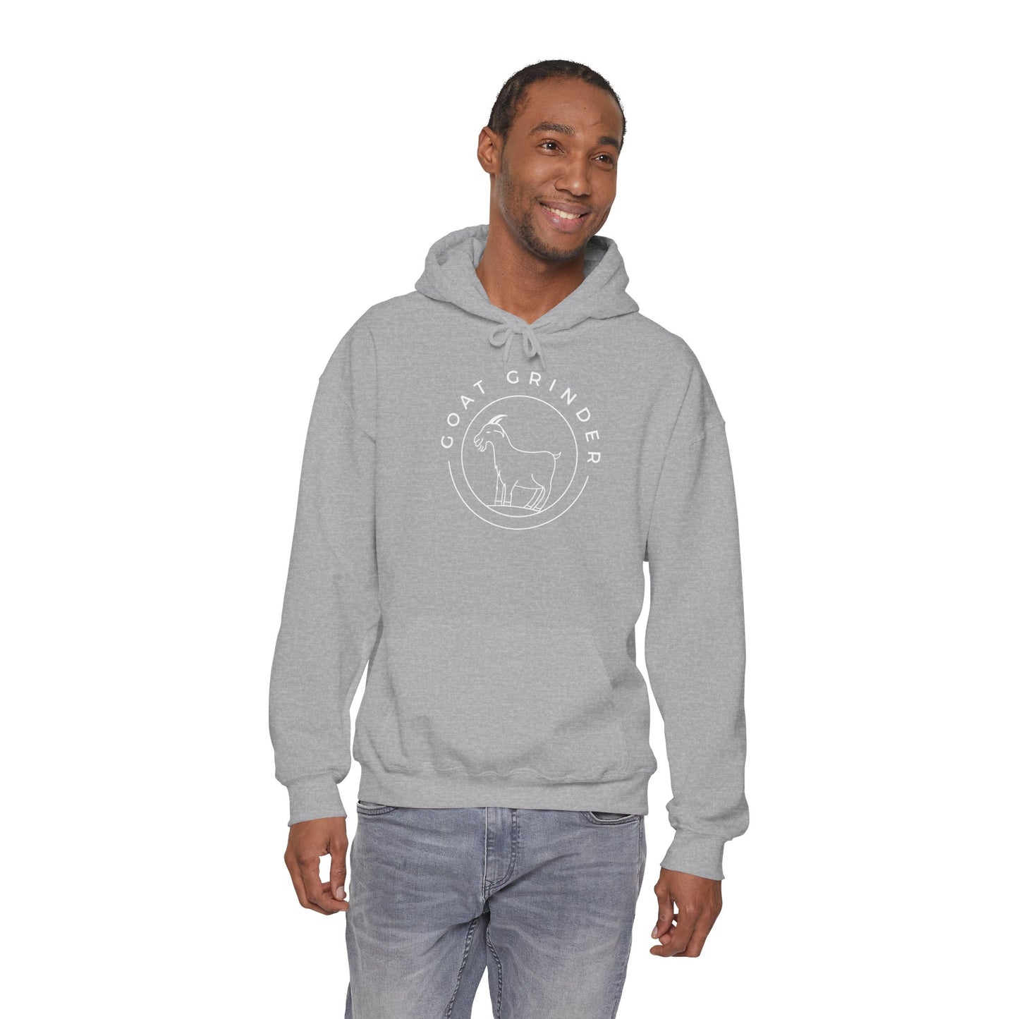 Goat Grinder Hoodie — Minimal Goat Logo Pullover