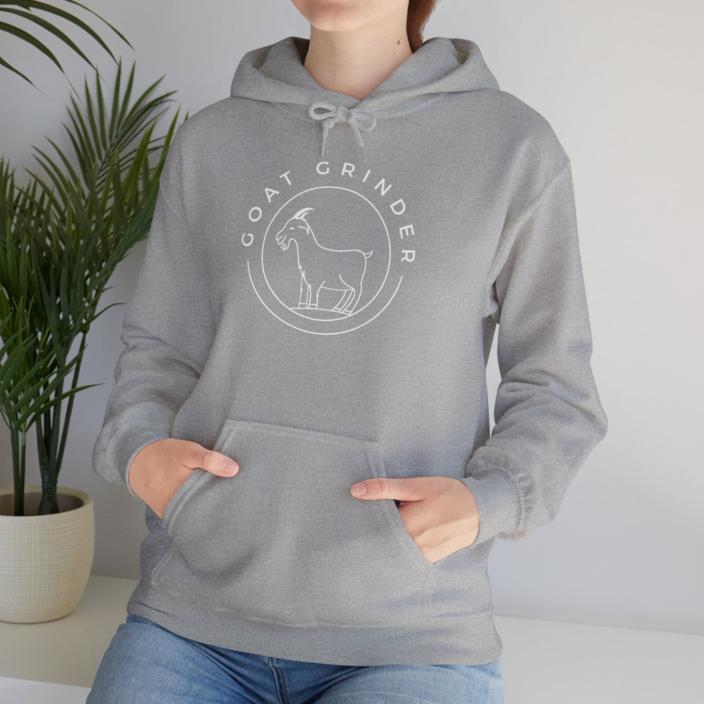 Goat Grinder Hoodie — Minimal Goat Logo Pullover