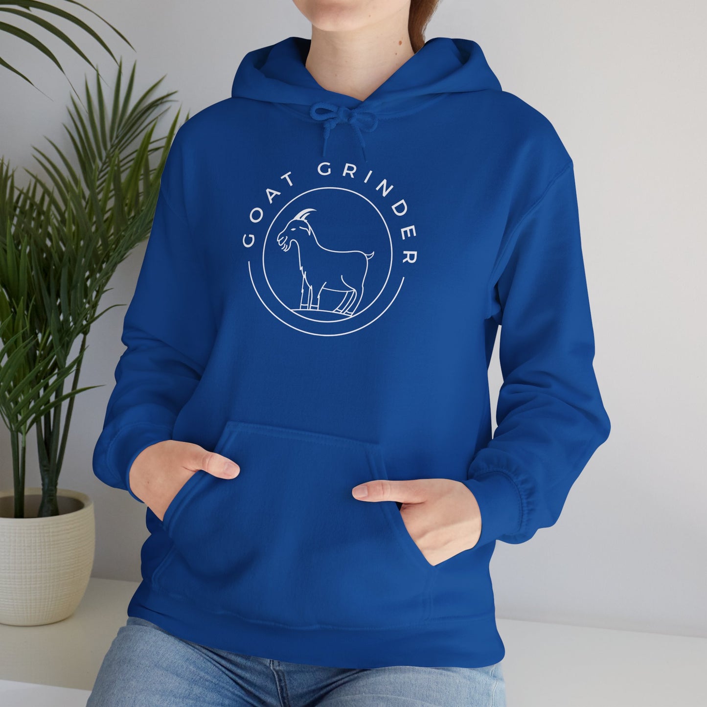 Goat Grinder Hoodie — Minimal Goat Logo Pullover