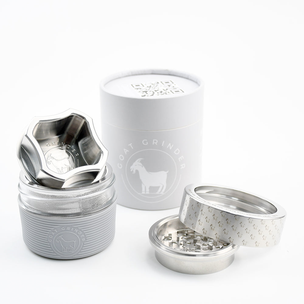 4 Piece Stainless Steel Herb Grinder | AITH v.I – OG - Repeat Pattern