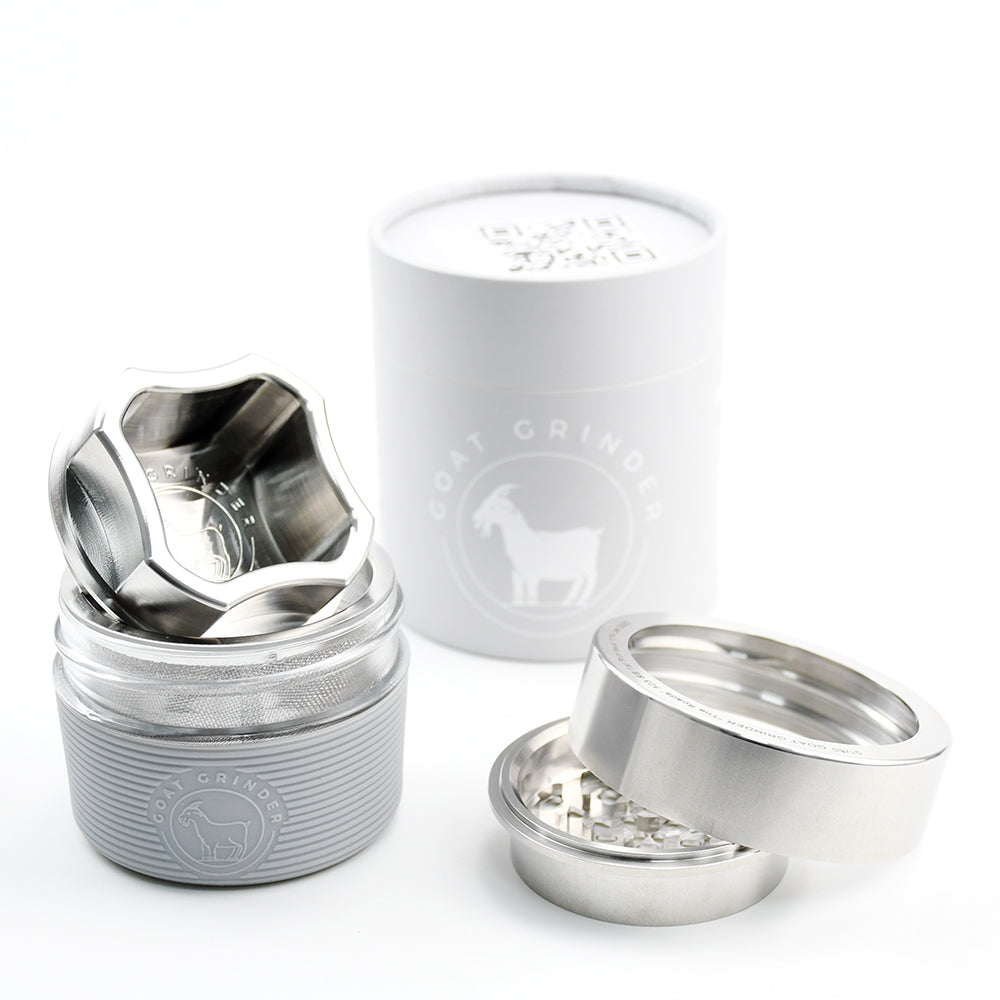 4 Piece Stainless Steel Herb Grinder | AITH v.I – OG Pattern