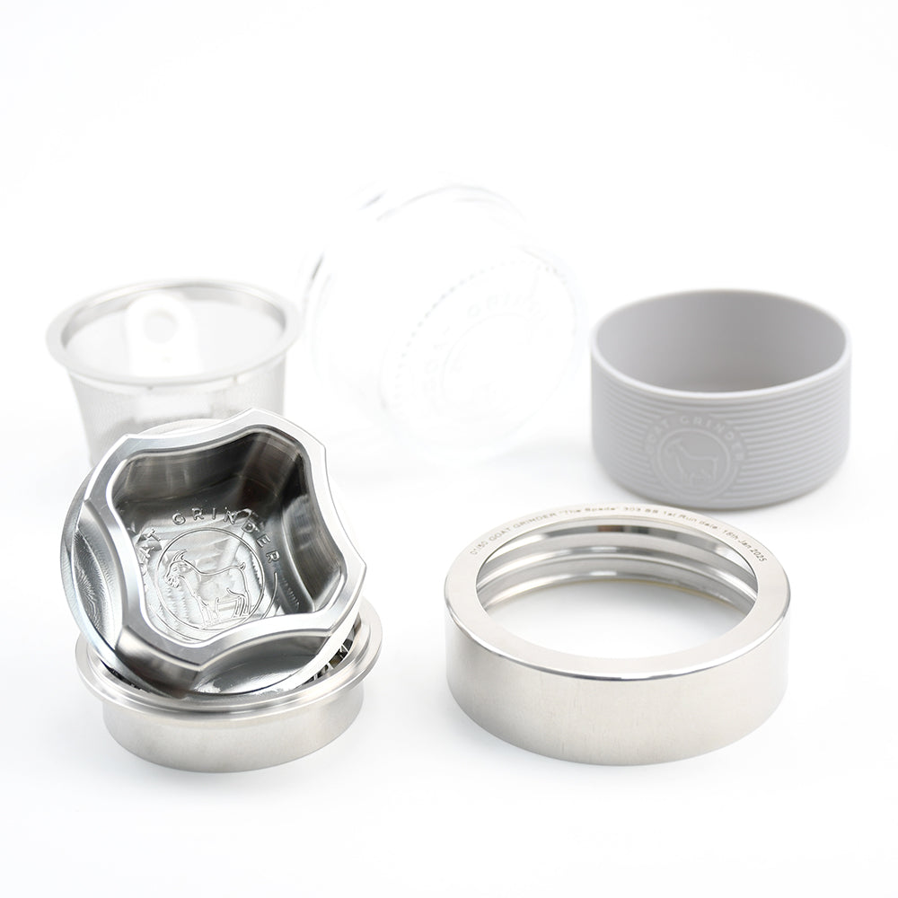 4 Piece Stainless Steel Herb Grinder | AITH v.I – OG Pattern